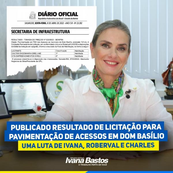 Saiu o resultado da licitação para pavimentação de acessos em Dom Basílio.