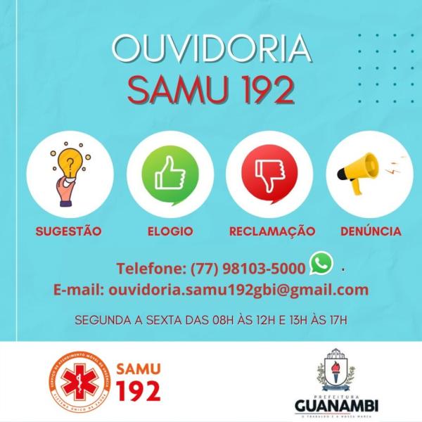 Central de Regulação do Samu de Guanambi implanta ouvidoria.