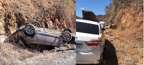 Médico capota carro após bater na lateral de outro veículo em Guanambi.