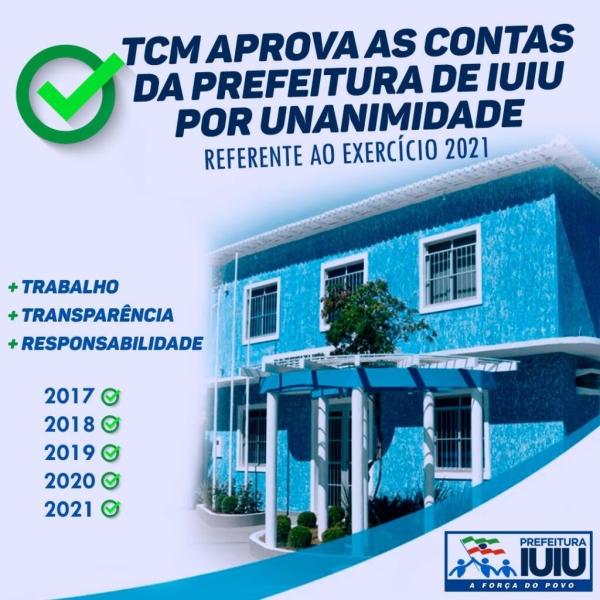 Prefeito Reinalldo Góes tem contas aprovadas relativas ao exercício de 2021.