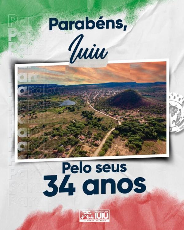 Iuiu completa 34 anos de emancipação política.