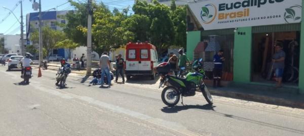 Colisão envolvendo motos é registrada em Guanambi.
