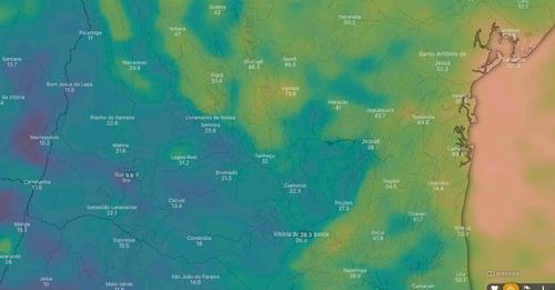 Meteorologia prevê possibilidade de chuvas até o fim da semana em Guanambi, Vitória da Conquista e boa parte da Bahia.