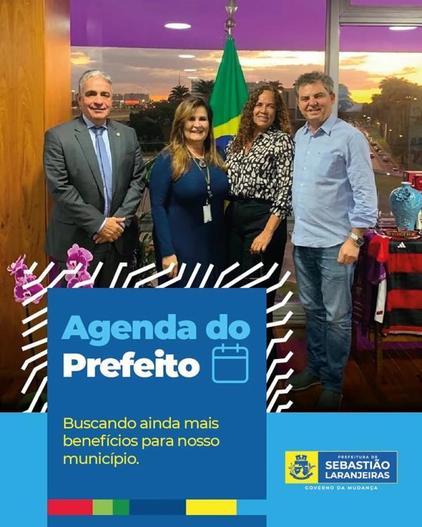 Prefeito de Sebastião Laranjeiras busca avanços para o município durante agenda em Brasília.