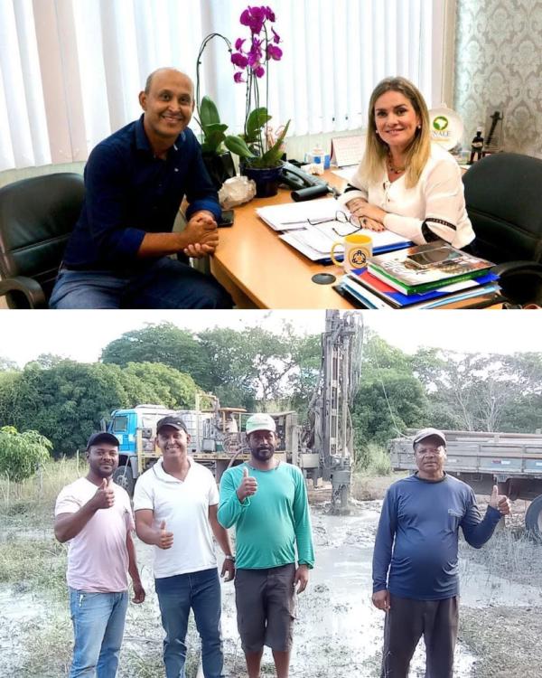 Após trabalho de Ivana Bastos, poço é perfurado em Tanhaçu.