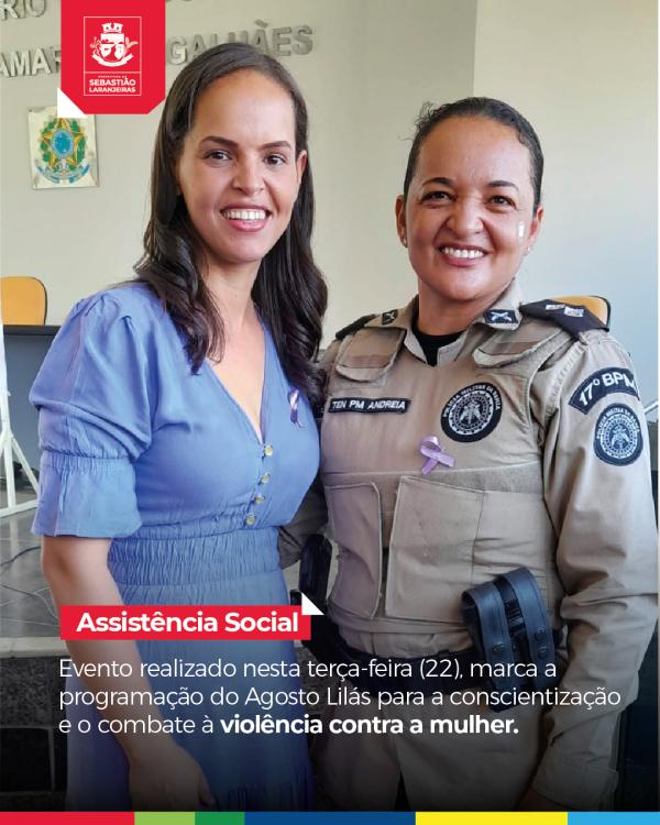 Agosto Lilás: Prefeitura de Sebastião Laranjeiras realiza palestras abordando o combate à violência contra as mulheres.