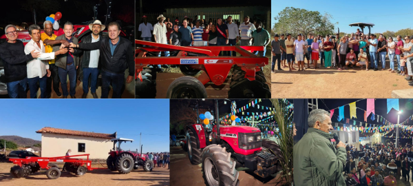 Deputado Charles Fernandes entrega Tratores e Equipamentos Agrícolas em Caetité e Guanambi para fortalecimento da Agricultura Familiar.