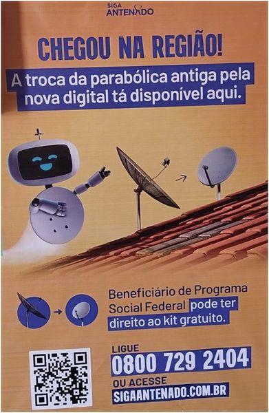 Famílias de Palmas de Monte Alto inscritas no CadÚnico já podem solicitar kit de recepção do sinal digital de TV.