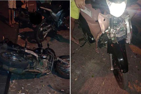 Guanambi: Condutor de caminhonete colide em três motocicletas estacionadas e foge.