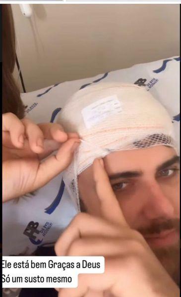 Imagens fortes: Zé Neto mostra grande corte na cabeça após acidente.