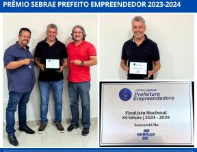 GUANAMBI é destaque como finalista nacional no prêmio SEBRAE prefeito empreendedor 2023-2024.