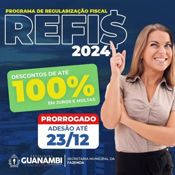 PMG prorroga até 23/12, prazo para adesão ao REFIS; programa incentiva a quitação de débitos tributários com descontos de até 100% em juros e multas.