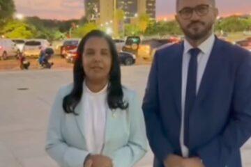 Valdinha e Reinaldo Góes participam da Marcha dos Prefeitos em Brasília.