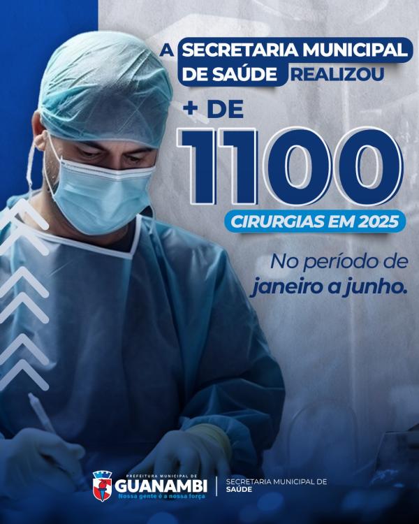 Secretaria de Saúde de Guanambi realizou mais de 1.100 procedimentos cirúrgicos nos primeiros seis meses e investe R$ 25 milhões executando seis grandes obras.
