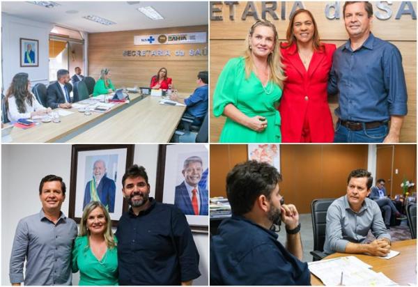 Em Salvador, prefeito Neto Cotrim garante novos investimentos para Igaporã ao lado da deputada Ivana Bastos.