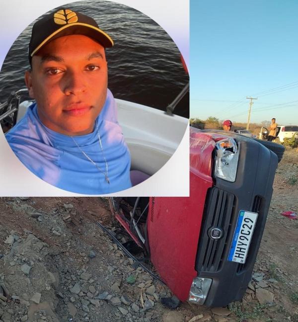 Tragédia: Jovem de 20 anos morre e outro fica ferido após capotamento; vítima voltava de festa.