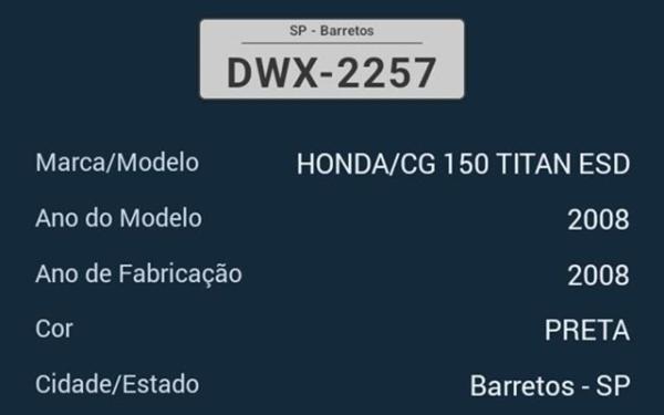 Motocicleta é levada por criminoso no centro de Palmas de Monte Alto.
