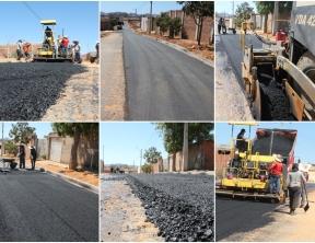 OBRAS - Todo o Bairro Boa Vista começa a receber aplicação de asfalto usinado CBUQ.