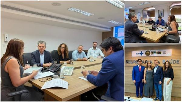 Prefeito Dr. Pedro Malheiros busca melhorias na saúde em reunião com Secretária Estadual.