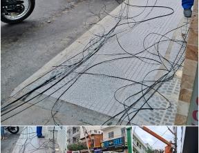Após Lei Municipal prevê multa, Neoenergia Coelba realiza Operação para retirada de fios soltos e ligações irregulares nos postes de Guanambi.