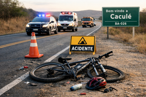 Ciclista perde a vida após acidente na BA-026, em Caculé.