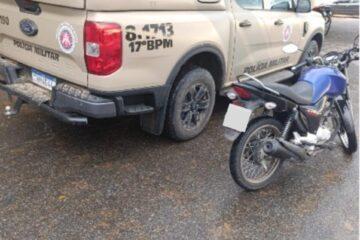 Motocicleta com indícios de adulteração é apreendida pela PM em Guanambi.