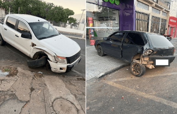Animal provoca colisão entre veículos na Avenida Santos Dumont em Guanambi.