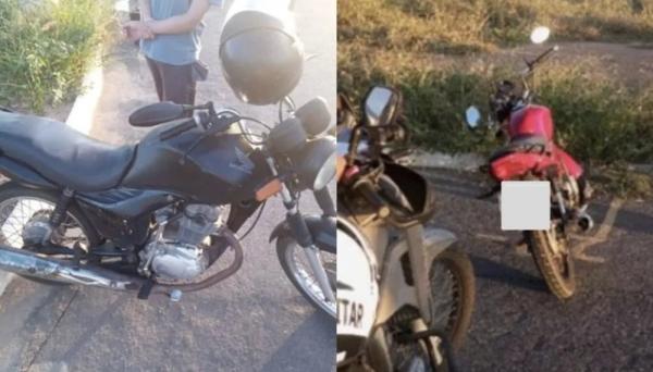 Motos com irregularidades são apreendidas durante operação da PM.