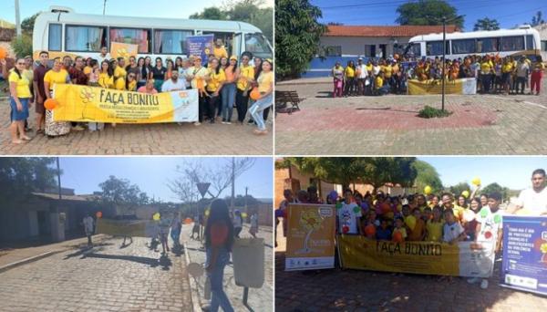 Campanha Maio Laranja mobiliza comunidades de Pindaí com caminhada de conscientização.