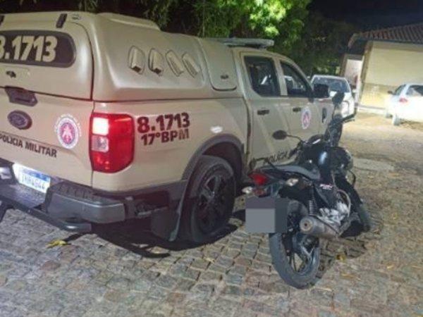 Moto com registro de furto e chassi adulterado é apreendida pela PM em Guanambi.