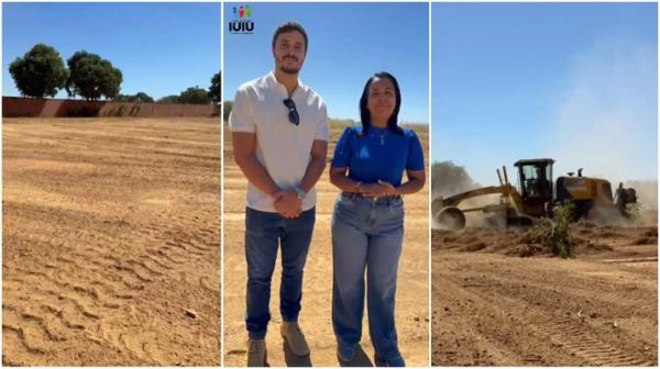 Prefeitura de Iuiu inicia limpeza de área destinada à ampliação do Cemitério Vale da Saudade.