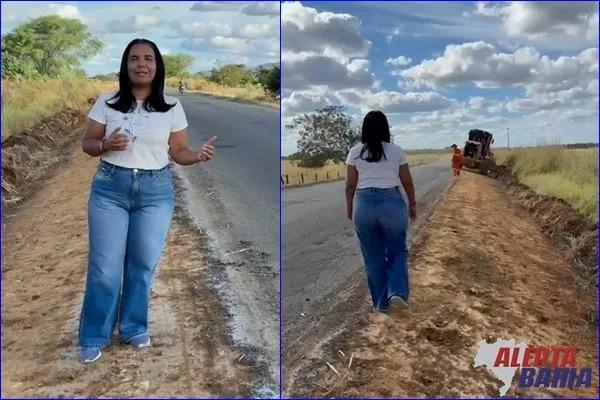 Requalificação da BA-160 avança e obra começa a sair do papel em Iuiu.
