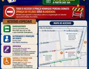 Acesso à Praça do Feijão será fechado durante todas as noites de São João do Gurutuba; veja orientações da SMTRAN.