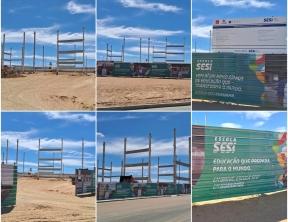 Com investimento de R$ 40 milhões, construção de moderna unidade do SESI avança em Guanambi.