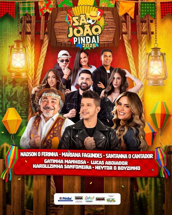 Pindaí divulga programação musical para celebrar o São João Batista 2026.