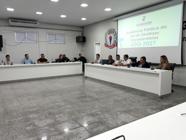 Câmara de Guanambi realiza 1ª Audiência Pública sobre a Lei de Diretrizes Orçamentárias (LDO).