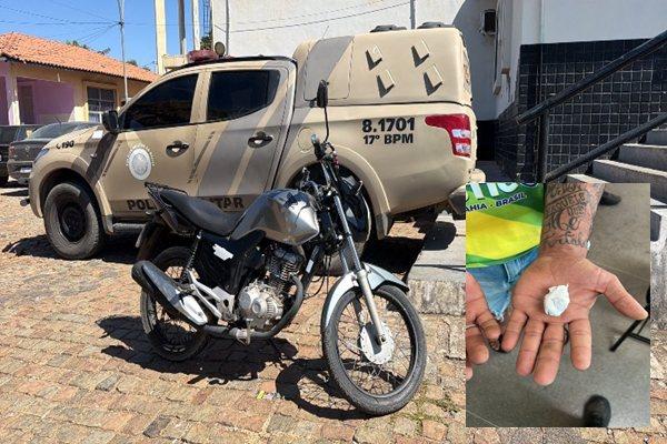 Jovem é preso por direção perigosa e porte de maconha durante abordagem em Guanambi.