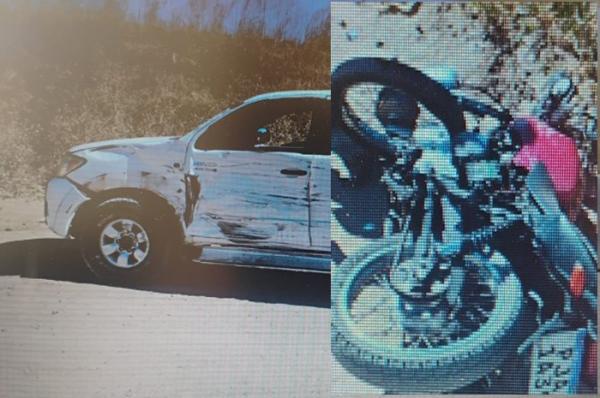 Motociclista não resiste após colisão com caminhonete em Guanambi.
