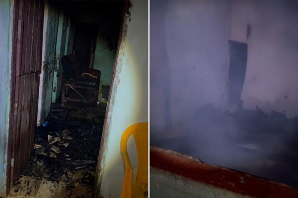 Homem é acusado de colocar fogo na casa dos pais e levado à delegacia em Riacho de Santana.