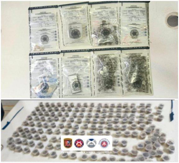 Homem é preso com mais de 200 porções de drogas durante ação da PM em Caculé.