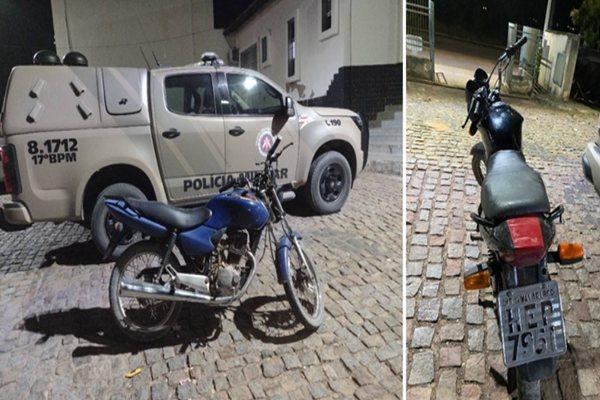 Motocicleta furtada em Candiba é recuperada pela PM e adolescente é apontado como suspeito.