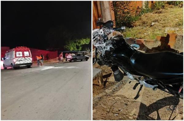 Motociclista é levado em estado grave ao HGG após acidente com carro em Guanambi.