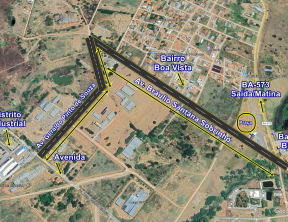 OBRAS – 1,5 km de duas avenidas que interligam ao Distrito Industrial e Bairro Boa Vista estão sendo asfaltadas.