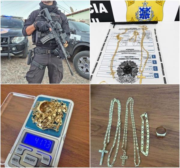 Polícia Civil recupera joias de ouro avaliadas em R$ 40 mil furtadas de residência em Guanambi.