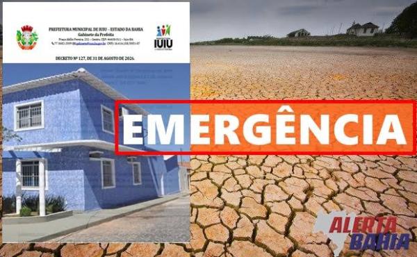 Prefeitura de Iuiu decreta situação de emergência na zona rural devido à severa estiagem.