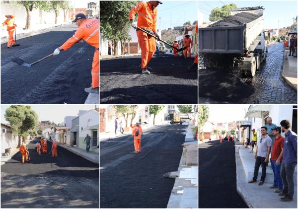 Com investimento de R$ 12,6 milhões, Prefeitura de Guanambi inicia requalificação asfáltica de ruas dos bairros Monte Pascoal e Vila Nova.