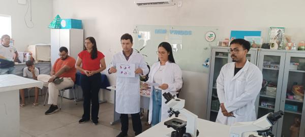 LACEN de Guanambi participa de projeto científico do Colégio Municipal Maria Regina de Freitas.