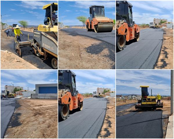OBRAS - PMG inicia asfaltamento da avenida dupla que interliga os bairros Belo Horizonte e Sossego até a BR-122, no trevo do HGG.