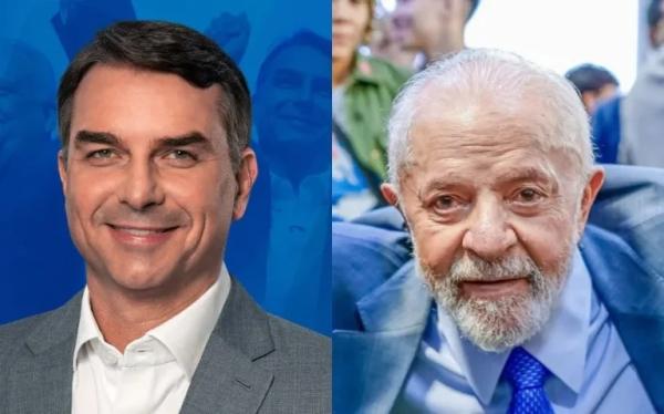 Flávio Bolsonaro aparece com 52% e Lula marca 48% nos votos válidos, indica pesquisa BTG/Nexus.