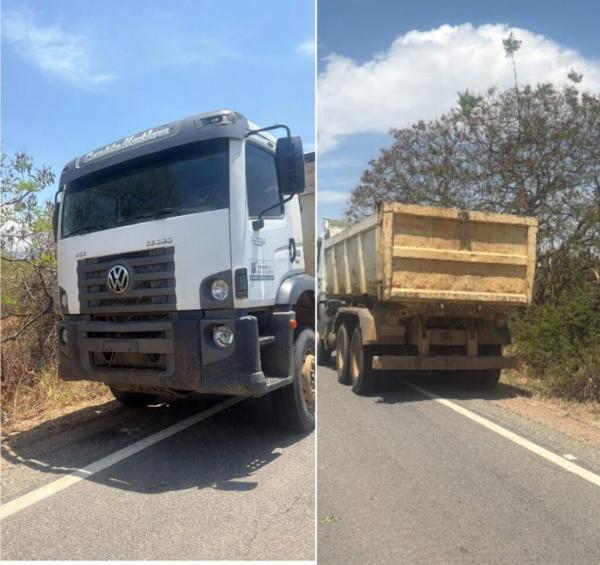 Idoso fica gravemente ferido após ser atropelado por caminhão na BR-030, entre Guanambi e Palmas de Monte Alto.